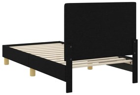 vidaXL Κρεβάτι Παιδικής Κρεβατοκάμαρας με Κεφαλάκι Μαύρο 80 x 160 cm