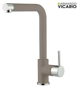 Armando Vicario Fluo 18510 Granite Concrete Beton Ψηλή Μπαταρία Κουζίνας Με αποσπώμενο Περιστρεφόμενο Ρουξούνι και Επιστόμιο