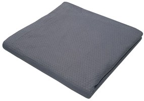 Κουβέρτα Πικέ Βαμβακερή Μονή 170x260εκ. Grey Sanforized Le Blanc 7000800-10