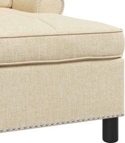 vidaXL Χαλάρωση με μαξιλάρι Κρεμ 91 x 157 x 91 εκ. ύφασμα
