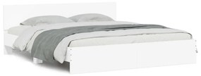vidaXL Πλαίσιο Κρεβατιού με Κεφαλάρι Λευκό 160x200 εκ.