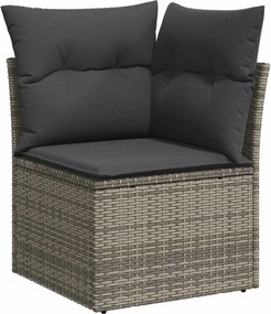 vidaXL Σετ Καναπέ Κήπου 13 pcs Γκρι συνθετικό ρατάν