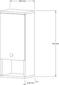 Έπιπλο Μπάνιου Καρυδιά MIS 21,8x30x71