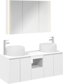 vidaXL Σετ Ντουλαπιών Μπάνιου 4 pcs Λευκό Επεξεργασμένο Ξύλο