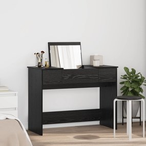 vidaXL Τουαλέτα με Καθρέφτη Μαύρη Κερασιά 100x45x76 εκ.