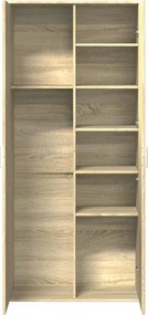 vidaXL Ντουλάπι Sonoma Δρυς 80x35x180 εκ. από Επεξεργασμένο Ξύλο