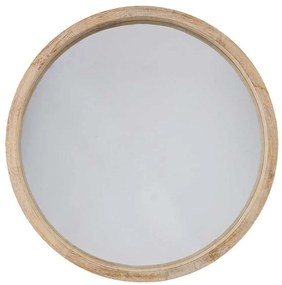Καθρέπτης Τοίχου 07.137391 Φ50cm Natural Ξύλο,Γυαλί