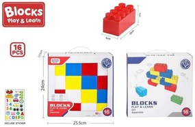Σετ κατασκευών DIY με τουβλάκια - 16τεμ - 6681-2