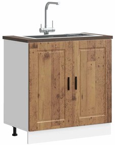 vidaXL Ντουλάπι βάσης νεροχύτη Porto Παλιό Ξύλο 80x46x81,5 cm