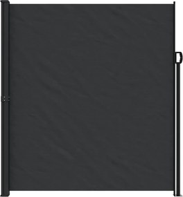 vidaXL Σκίαστρο Πλαϊνό Συρόμενο Μαύρο 220 x 600 εκ.