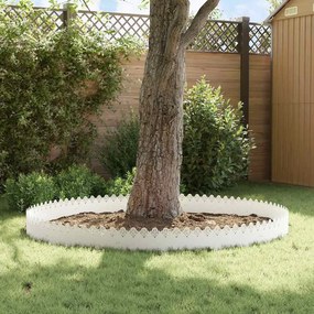 vidaXL Περιγράμματα γκαζόν 10 pcs Λευκό 103 x 0,05 x 22 εκ Ατσάλι