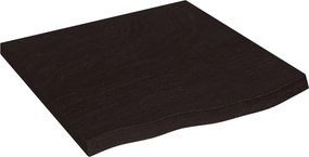 vidaXL Ράφι Τοίχου Σκούρο Καφέ 60x60x(2-4) εκ. Επεξ. Μασίφ Ξύλο Δρυός