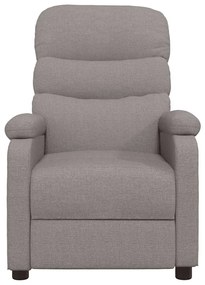 vidaXL Πολυθρόνα Μασάζ Taupe Υφασμάτινη