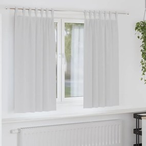 vidaXL Κουρτίνες με κουρτίνες 2 pcs Ανοιχτό Γκρι Πολυεστέρας