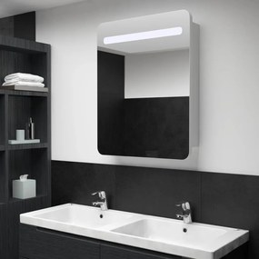 vidaXL Ντουλάπι Μπάνιου με Καθρέφτη και Φωτισμό LED 60 x 11 x 80 εκ.