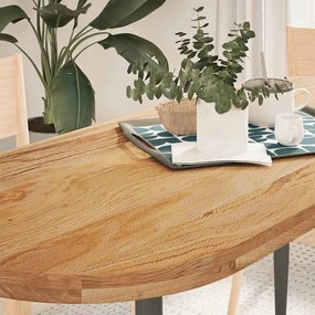 Επιτραπέζια επιφάνεια Ανοιχτό Καφέ 140x60x4 εκ. Ξύλο Δρυός Οβάλ - Καφέ