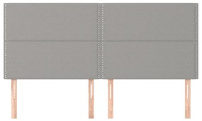 vidaXL Κεφαλάρι Ανοιχτό Γκρι 200x5x118/128 εκ. Ύφασμα