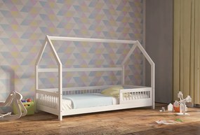 Παιδικό κρεβάτι σπιτάκι  House bed Genius οξιά  70 Χ 140 Λευκό