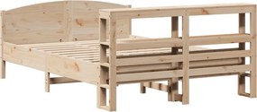 vidaXL Σκελετός Κρεβατιού Χωρίς Στρώμα 150x200 εκ Μασίφ Ξύλο Πεύκου