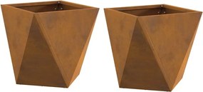 vidaXL Γλάστρα 2 pcs Σκ rusty 30 x 30 x 30 cm