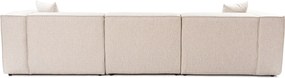 Corner Sofa Lora (L1-O1-1R-POUFFE ) - Light Brown Light Brown