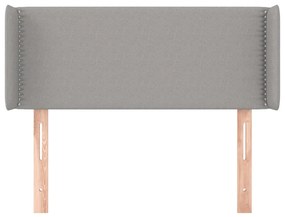 vidaXL Κεφαλάρι με Πτερύγια Ανοιχτό Γκρι 93x16x78/88 εκ. Υφασμάτινο