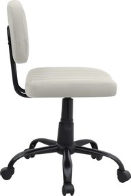 Καρέκλα γραφείου Romano Megapap από τεχνόδερμα χρώμα λευκό 46x53x79/86εκ.