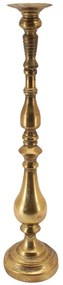 Κηροπήγιο Παλαιωμένο 15-00-94910 Φ15,5x68,5cm Gold Marhome Metal