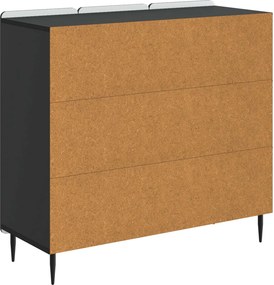 vidaXL Πλαϊνό γραφείο Μαύρο 89 x 34,5 x 82 εκ. Επεξεργασμένο Ξύλο