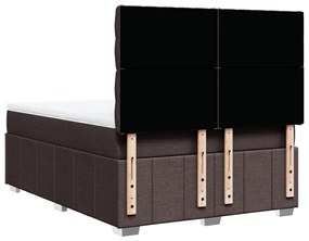 ΚΡΕΒΑΤΙ BOXSPRING ΜΕ ΣΤΡΩΜΑ ΣΚΟΥΡΟ ΚΑΦΕ 160X200 ΕΚ ΥΦΑΣΜΑΤΙΝΟ 3291729