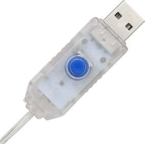 vidaXL Στεφάνι με 60 LED Θερμό λευκό 76 x 76 x 8 εκ PET