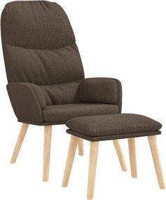 vidaXL Πολυθρόνα Relax Taupe Υφασμάτινη με Σκαμπό