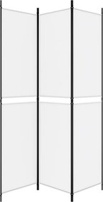 vidaXL Διαχωριστικό Δωματίου με 3 Πάνελ Λευκό 150x220 εκ. Υφασμάτινο