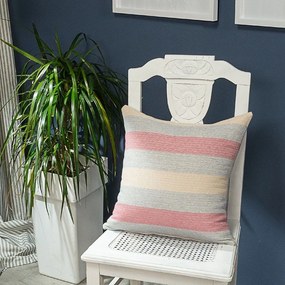 Μαξιλάρι Διακοσμητικό (Με Γέμιση) Lazio 06 Pink Teoran 43X43 Cotton-Polyester