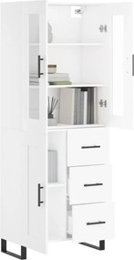 vidaXL Ντουλάπι Λευκό 69,5x34x180 εκ. από Επεξεργασμένο Ξύλο