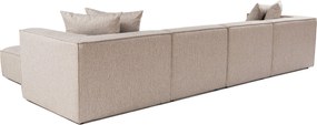 Corner Sofa Sora (L1-O1-O1-1R-POUFFE ) - Sand Beige Sand Beige