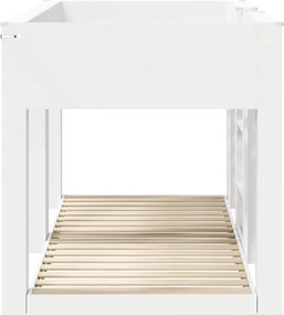 vidaXL Κρεβάτι Κουκέτα για Παιδιά Λευκό 100 x 200 cm