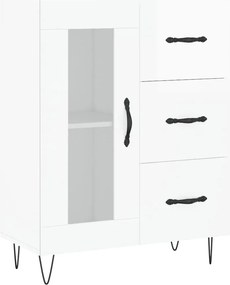 vidaXL Ντουλάπι Γυαλιστερό Λευκό 69,5x34x90 εκ. Επεξεργασμένο Ξύλο