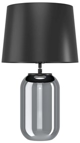 Πορτατίφ D35xH60,5cm 1xE27 Μαύρο Καπέλο Διάφανη Βάση Eglo Cuite 390063