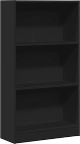 vidaXL Βιβλιοθήκη Μαύρη 60x24x109 εκ. από Επεξεργασμένο Ξύλο