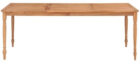 vidaXL Τραπέζι Batavia 200 x 100 x 75 εκ. από Μασίφ Ξύλο Teak