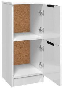 vidaXL Ντουλάπια 2 τεμ. Γυαλ. Λευκό 30x30x70 εκ. Επεξεργασμένο Ξύλο