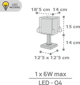 The Night Train επιτραπέζιο παιδικό φωτιστικό (63531N)