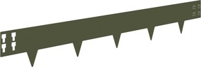 vidaXL Περίγραμμα γκαζόν 20 τμχ. 100 x 15 cm Steel Λαδί