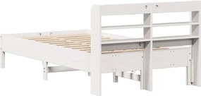 vidaXL Σκελετός Κρεβ. Χωρίς Στρώμα Λευκό 90x200 εκ Μασίφ Πεύκο