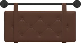 vidaXL Κρεμαστό Κεφαλάρι Επιτοίχιο Καφέ 90 cm Τεχνητό Δέρμα