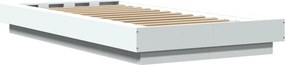 vidaXL Πλαίσιο Κρεβατιού Λευκό 90 x 190 εκ. από Επεξεργασμένο Ξύλο