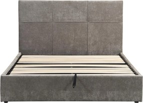 Επενδυμένο κρεβάτι Raziel-Kafe-160x200-Lift-Storage
