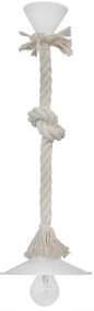 Φωτιστικό Οροφής Mac-150Κ -S- Rope 31-1078 White Heronia Σχοινί, Πλαστικό