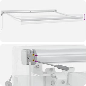 vidaXL Αντιανεμικό Άμμος 450 x 300 εκ Πολυεστέρας και Αλουμίνιο